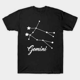 Gemini - White print T-Shirt